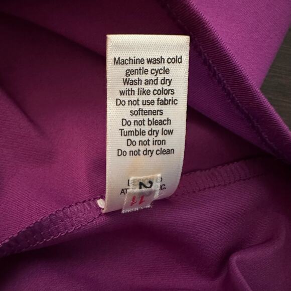 Athleta purple short sleeve wrap midi dress size S - Picture 9 of 12